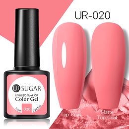 UR SUGAR Pink Blue Glitter Color Gel Nail Polish For Manicure Solid Gel Varnish Hybrid 7.5ml UV LED Gel Nail Art DIY French Gel