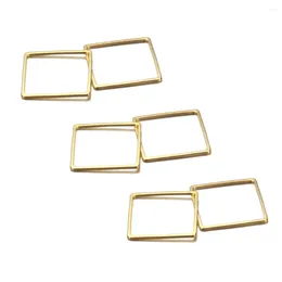 Charms 20PCS Copper Simple Square Geometric Frame For Jewelry Making DIY Metal Pendants Accessories