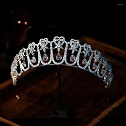Hair Clips Princess Full Zirconia Crystal Wedding Tiara Crowns For Brides Concert Headpices Girls Gift