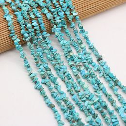 40cm Natural Blue Turquoises Stone Irregular Chips Gravel Loose Beads for Women Bracelet Jewellery Accessories Size 3x5-4x6mm