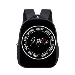 Bags 12 inch KPOP Stray Kids WOOJIN CHANGBIN Kindergarten Infantile Small Backpack for Kids Baby Cartoon School Bags Children Gift