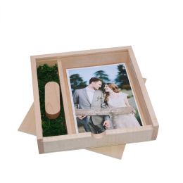 Photo Box Wedding Gift Flash Drive 64GB Free Custom Logo Pen Drives 32GB Photography Studio Personalised Memory Stick USB 2.0