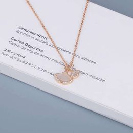 Singaporean Designer Designs Ginkgo Leaf White Fritillaria Necklace for Women, Featuring Light , Niche Fashion, and A Sense of High-end Collarbone