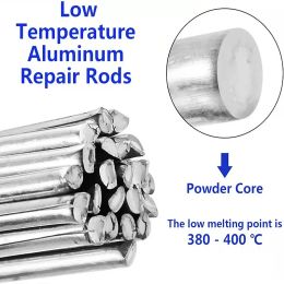 10/20pcs Low Temperature Easy Melt Aluminum Welding Rods Weld Bars Cored Wire 2mm for Soldering Aluminum No Need Solder Powder