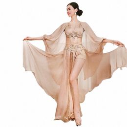 belly Dance Performance Dr Senior Satin Bra+lg Skirt 2pcs for Women Bellydance Competit Costume Oriental Wear Outfit s2tN#