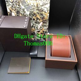 Quality Brown Colour leathe Boxes Gift Box 1884 Watch Box Brochures Cards Black Wooden Box For Watch Includes Certificate New 263t