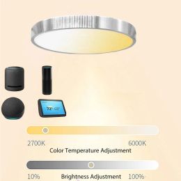 Zigbee 3.0 Under Cabinet LED CCT Light Warm+White Double Colour Temperature Round Lamp Work with Cupboards Cabinets and Wardrobes