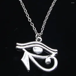 Chains 20pcs Fashion Necklace 33x27mm Ancient Egypt Eye Of Horus Pendants Short Long Women Men Colar Gift Jewelry Choker
