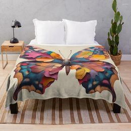 Blankets Autumn Butterfly Throw Blanket Multi-Purpose Giant Sofa Furry Bed Plaid Flannels