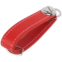 Storage Bags Fashion Car Key Pouch Bag Case Wallet Holder Chain Ring Pocket Organiser Smart Leather Keychain Red