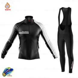 Raudax inverno in pile in bicicletta vestiti roupa ciclismo mascolino manica lunga maglia ciclella