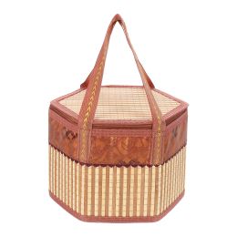 Baskets Basket Woven Picnic Wicker Rattan Storage Gift Handle With Baskets Serving Fruit Willow Organiser Egg Double Handles Tray Bread