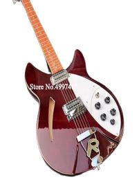 2021 Retro Red 12 String Electric GuitarSemi HollowR BridgeClear Sound QualityNational Musical Instrument1372096