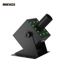 SHEHDS Carbon Dioxide Injector 12x3w LED RGB 3IN1 Light Cryo CO2 Jet Machine Stage Effects Equipment