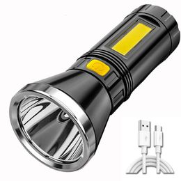 Small Charging Outdoor LED Household Portable Waterproof Cob Side Mini Strong Light Flashlight 975816