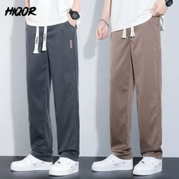 HIQOR Summer Elastic Casual Men Pants In 5 Colors Ice Silk Man Thin Trousers Ropa Hombre Korean Young Male Pantalones 240328