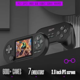 SF2000 Portable Handheld Game Console HD IPS Screen Video Game Players Built-in 6000 Games Type-C Charging Support AV Output