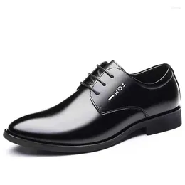 Casual Shoes Men's Leather Dress Mens Male Adult Formal Office Business Man Bridegroom Wedding Footwear