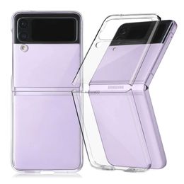 Cell Phone Cases Shock Proof Clear Ultra Thin PC Case for Samsung Galaxy Z Flip 4 5 5G Flip4 Flip5 Flip2 Flip3 3 2 Anti-Knock Bag yq240330