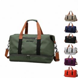 travel Bag Male Female Large-Capacity Hand Lage Dry-Wet Separati Sports Fitn Bag Short-Distance Travel Package R7E5#