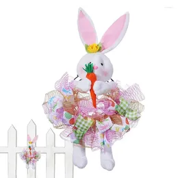 Decorative Flowers Easter Wreath Cute Door Hanger Party Spring Decoration For Front Porch Wall Window Pography