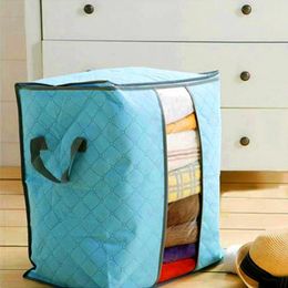 Storage Bags Dustproof Sheets Quilt Clothing Bag Partial Transparent Foldable Underbed Pouch Box Case Wardrobe Closet Organiser