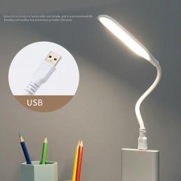 USB Reading Night Lights LEDs Super Bright Book Light 5V Flexible Table Lamp Touch Switch Dimming For Laptop Notebook PC Compute