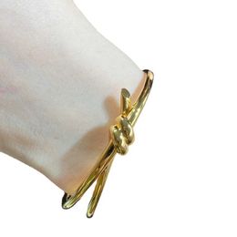 Original brand Gold Plated Mijin Light Knot Bracelet CNC High Edition Elegant and Style with Thick Plating