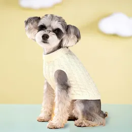 Dog Apparel Pet Sweater Knitted Lapel Design Comfortable Winter Warmth Dogs Puppy Cat Vest Clothes Ropa Para Perros