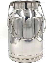 Storage Bottles 15 Qt Milk Can Tote Stainless Steel With Lid And Handle 4 Gallon