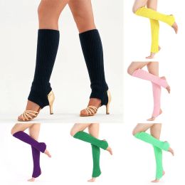 Women Knitted Leg Warmers Latin Dance Sports Foot Cover Japanese Lolita Y2K Heap Socks Autumn Winter Crochet Socks Boot Cuffs