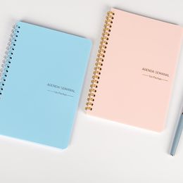 JESJELIU 2023 A5 Daily Weekly Planner Agenda Notebook Weekly Goals Habit Schedules Stationery Journal Office School Supplies