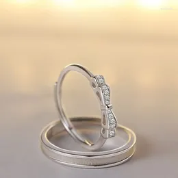 Cluster Rings Promise: Unique Love Meaning Ring For Men And Women Couple Style Fashion Light Luxury Bow Gifts To Girlfriend