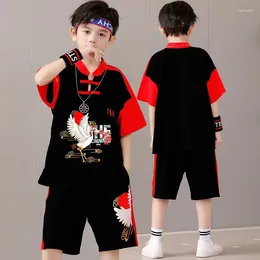 Clothing Sets Summer Boys Children Short Sleeve Sport Suit Fashion Loose Tops Shorts Kids Baby Boy Clothes 5 8 10 12 Yrs