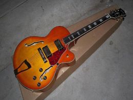 Whole custom jazz Semi Hollow guitar custom L5 in CS cherry burst sunburst Electric Guitar in stock2862488