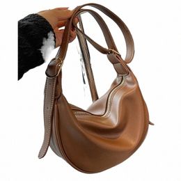 women's Shoulder Bag Casual Saddle Bag Minimalist PU Leather Women Diagal Handbag 2024 New Versatile Brand Travel Big Wallet A7mw#
