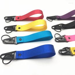 Keychains Keychain Nylon Wholesale Wristlet Wrist Lanyard Custom Strong Short Polyester Woven Hand Strap Motorcycle