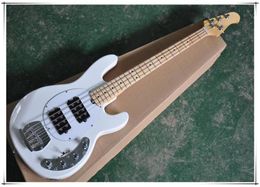 Factory Custom White Electric Bass Guitar with Maple FingerboardChrome Hardwareoffer customized2373597