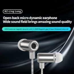 KZ LingLong Earphone with cable 1 Dynamic HIFI Bass Earbuds In Ear Monitor Headphones Sport Noise Cancelling Headset