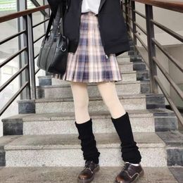 Japanese Lolita Long Heap Heap Socks Women white Knitted Leg Warmers Winter Foot Cover Y2k Punk Gothic Crochet Socks Boot Cuffs