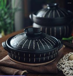 Teaware Sets Casserole Home Pot Porridge Stew Japanese Black Ten Grass Soup Rice Small Forest Soil