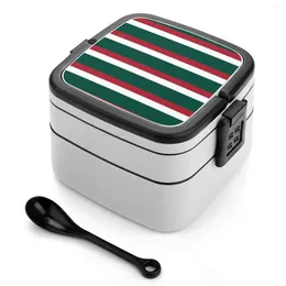 Dinnerware Leicester Tigers Rugby Club Colours-Striped Bento Box School Kids Lunch Rectangular Leakproof Container