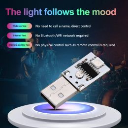 diymore USB DC5V 6Color LED Mini Lamp Intelligent Voice Control Night Light Module Bedroom Lighting No Bluetooth WiFi Required