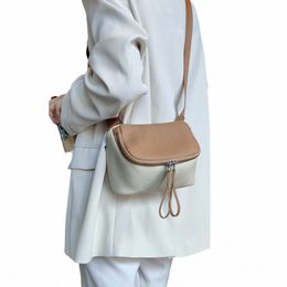 street Trend Hat Shape Soft Saddle Chest Pack High Quality Cowhide Leather Women's Menger Bag Luxury Crossbody Shoulder Bag c5MR#