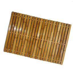 Bath Mats Bamboo Mat Waterproof Floor Kitchen Rugs For Bathroom Sauna SPA Bedroom