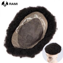 Langlebige lockige Haar Toupe für Männer feinem Mono Afro lockiges Haarsystem Einheit für schwarze Männer Perücken für Menschen natürliche männliche Haarprothese