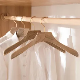 Hangers 4 Pcs/lot Natural Wood Coat Anti-skid Wide Shoulder Seamless Adult Suit Hanger Non-slip Clothes Hanging No Trace