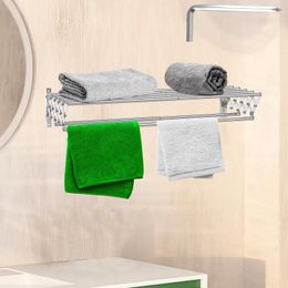 Hangers Laundry Drying Rack Collapsible Wall Mounted Clothes Stainless Steel Retractable Towel Space