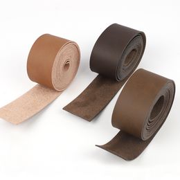 (2 Meters/Pieces) Microfiber Leather Tape Brown Coffee Soft Leather Cord for DIY Handmade Jewellery Bag Accessories Clothing Belt