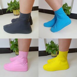 High Top Rain Boots Waterproof Anti-slip Shoe Covers Unisex Shoe Protector For Rainy Day Walking Overshoes Foot Wear Accessories